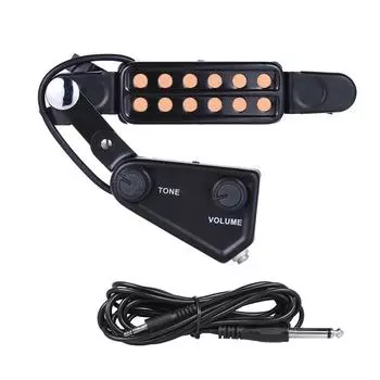 Универсальный многофункциональный гитарный звукосниматель с эквалайзером для звукового отверстия укулеле Bulk красный