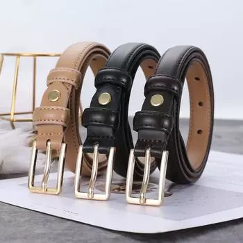 Универсальный модный женский черный кожаный ремень — стильный, декоративный и идеально подходит для сочетания с юбками. 115 cm