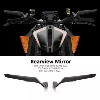 Универсальный мотоцикл для KTM 790 Duke 2018-2020, для KTM 890 Duke R 2021, зеркала заднего вида, боковое зеркало для KTM 1290 Super Duke R 2022 2023 чёрный