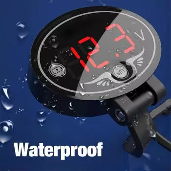 Универсальный мотоциклетный электронный вольтметр водонепроницаемый пылезащитный светодиодные часы цифровой дисплей панель измерительная панель аксессуары для мотоциклов белый