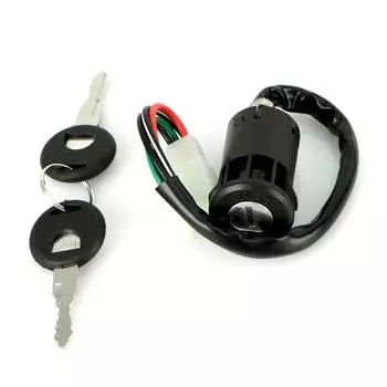 Универсальный мотоциклетный ключ зажигания, замок, 4 провода, электрический для ATV Go Kart, скутер, ключ зажигания, пусковой переключатель, детали, совместимые