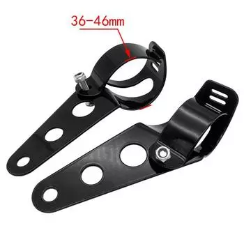 Универсальный мотоциклетный монтажный кронштейн для фар, вилка, регулятор ушей, держатель-зажим для Chopper Bobber Cafe Racer, аксессуары Size 1 серебряный