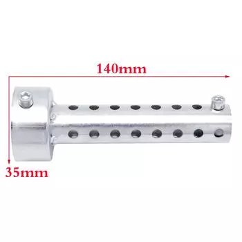 Универсальный мотоциклетный серебряный глушитель выхлопа DB Killer, глушитель, перегородка, вставка, серебряный шумоподавитель 140x35mm