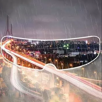 Универсальный мотоциклетный шлем, козырек, противотуманная прозрачная пленка, наклейка 235x80mm