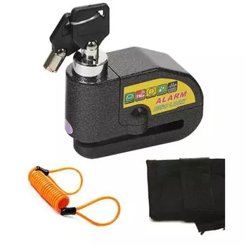 Универсальный мотоциклетный велосипедный звуковой замок с дисковым тормозом, громкий замок 110 дБ, водонепроницаемый замок для велосипеда