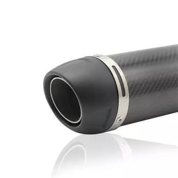 Универсальный мотоциклетный выхлоп 51 мм, модифицированный выхлоп для скутера, глянцевое углеволокно