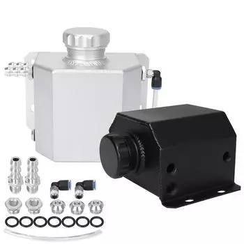 Универсальный моторное масло из сплава 1 л, топливный газ, уловитель, дыхательный бак, бутылка охлаждающей жидкости, переливной бак радиатора серебряный