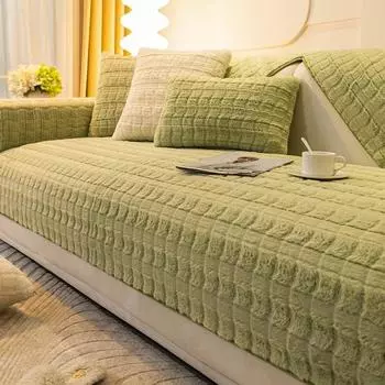 Универсальный мягкий диванный полотенце, мягкая плюшевая диванная подушка, чехол для дивана в форме буквы L, нескользящее одеяло, коврик для дивана, украшение для гостиной и дома 70x70cm 1pcs