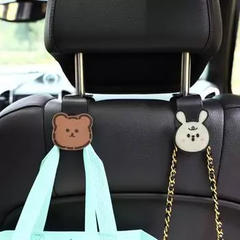 Универсальный мультяшный крючок для спинки сиденья автомобиля, вешалка для подголовника, автомобильная сумка, крючки для одежды, прочная застежка, украшение A15