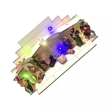 Универсальный набор рождественских скульптур, реалистичный новый рождественский ясень, фигурка Рождества, статуя со светодиодной подсветкой, Рождественский декор