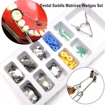 Универсальный набор стоматологических седловых контурных металлических матриц с пружинным зажимом 1 pack A-L