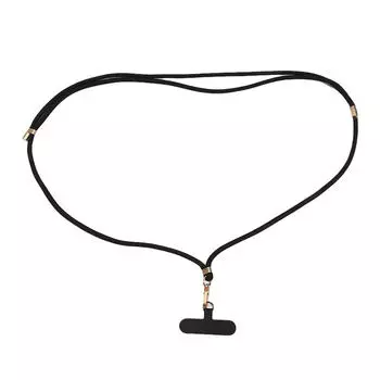 Универсальный наружный трос для подвешивания телефона, лента для защиты от потери, регулируемый ремень из полиэстера, шнур для мобильного телефона None чёрный