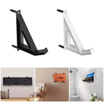 Универсальный настенный держатель для клавиатуры, планшетов, дисплей, стойка для хранения, наклеивание или установка на винтах, прочное крепление чёрный