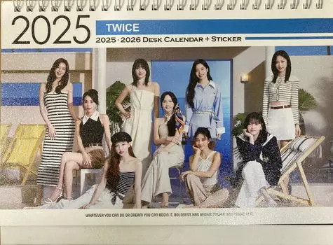 Универсальный настольный календарь TWICE Goods 2025 - 2026 на 2 года Turning KPOP Goods (ДВАЖДЫ 2)