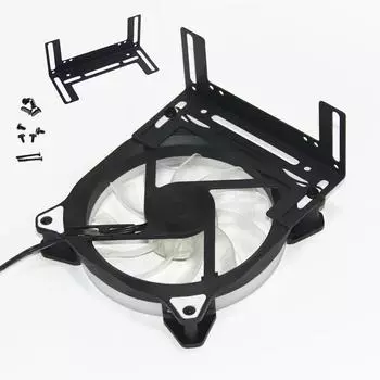 Универсальный настольный компьютерный охлаждающий держатель, игровой ПК, разгон оперативной памяти, кулер, подставка, кронштейн для вентиляторов 8/9/12 см, процессор, видеокарта чёрный