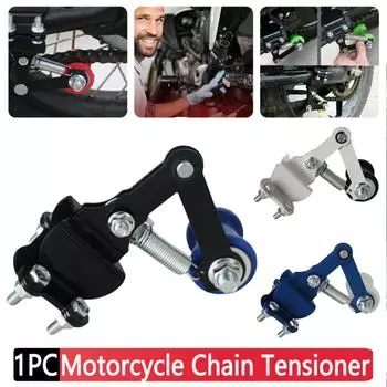 Универсальный натяжитель цепи мотоцикла с направляющими колесами, натяжитель ролика, инструменты, модифицированные железом, аксессуары для Dirt Pit Pro синий
