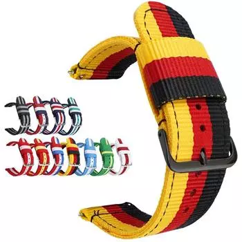 Универсальный нейлоновый ремешок для часов 20 мм 22 мм Универсальный нейлоновый парусиновый ремешок Быстросъемный ремешок 20mm