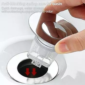 Универсальный нержавеющая сталь всплывающий откидной сердечник сливной фильтр для раковины улавливатель волос сито для душа раковина пробка для ванны инструмент для ванной комнаты