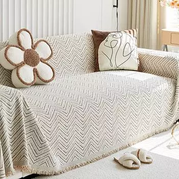 Универсальный нескользящий чехол для дивана Four Seasons, устойчивый к царапинам, синельный светильник, роскошное высококачественное диванное полотенце, универсальная подушка для дивана «все включено» 180*130cm