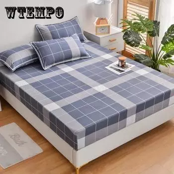 Универсальный нескользящий чехол для матраса Four Seasons, универсальный хлопковый наматрасник, одинарный, двойной, мультяшный стиль 120x200cm