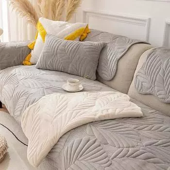 Универсальный нескользящий угловой чехол для дивана, утепленный плюшевый чехол для дивана, полотенце, зимнее теплое полотенце для дивана, чехлы для дивана для гостиной 1pc 45x45 pillowcase