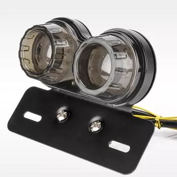 Универсальный номерной знак мотоцикла светодиодный интегрированный задний фонарь стоп-сигнал светодиодные задние фонари тормоза с подсветкой номерного знака