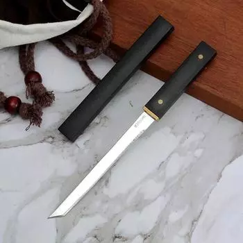 Универсальный нож из нержавеющей стали, кухонный нож для пилинга, фруктовый нож, нож для рыбалки с крышкой 1pcs