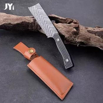 Универсальный нож из нержавеющей стали со стальной ручкой, кухонный нож для обвалки мяса, портативный инструмент для резки на открытом воздухе, рыбалки, барбекю чёрный