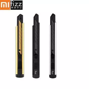 Универсальный нож Xiaomi Fizz из алюминиевого сплава, самоблокирующийся дизайн, острый угол с ножом для перелома, домашний офис чёрный