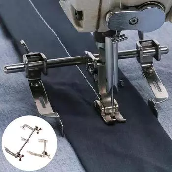 Универсальный одинарный или двойной блокирующий кромочный шов, направляющий край, регулировка плоской машины, промышленный швейный станок, локатор деталей Single