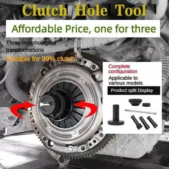 Универсальный однодисковый автомобильный фургон комплект для выравнивания сцепления инструмент для выравнивания с 3 цангами инструмент для разборки автомобиля ремонт автомобиля исправление исправление чёрный