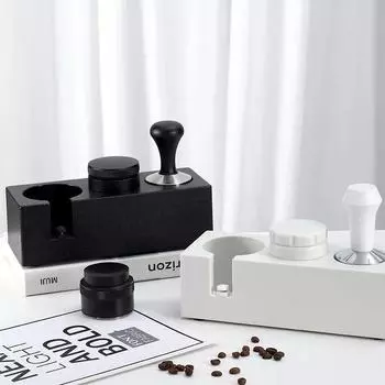 Универсальный органайзер для портафильтра, подставка для коврика для трамбовки кофе, белый, черный, держатель для кофейного порошка, инструменты для кофемашины эспрессо, коврик для трамбовки белый