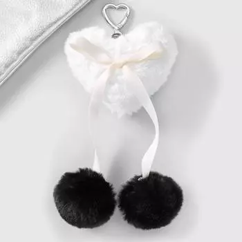 Универсальный осенне-зимний плюшевый шар, трехмерная лента-бантик для ключей, сумка-подвеска розовый