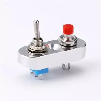 Универсальный переключатель на руль мотоцикла, 1 шт., для прожектора, фар, звуковой сигнал, кнопка включения/выключения, тумблер, аксессуары для мотоциклов серебряный