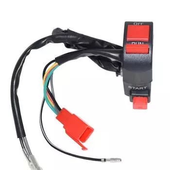 Универсальный переключатель управления на руле мотоцикла 7/8 Переключатель зажигания/стоп/старт ВКЛ/ВЫКЛ для YAMAHA BWS Kawasaki Electric Dirt 125 Питбайк