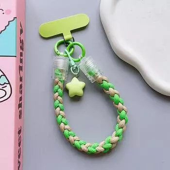 Универсальный плетеный ремешок для мобильного телефона с мультяшной милой звездой, цепочка для телефона, милый универсальный съемный ремешок для телефона с защитой от потери