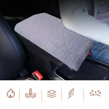 Универсальный плюшевый подлокотник для автомобиля, центральная консоль, подлокотник, чехол для подлокотника, теплая меховая мягкая подушка, аксессуары, приспособление чёрный