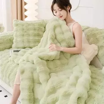 Универсальный плюшевый толстый чехол для дивана, чехол для кресла в гостиной, чехол для 1/2/3/4-местного углового дивана, чехол для подушки для дивана, домашняя подушка 70x70 1cps