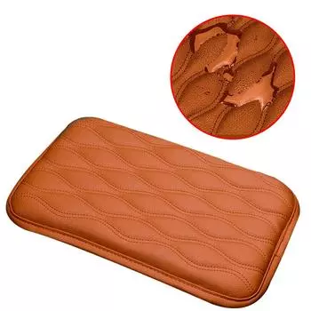 Универсальный подлокотник, кожаная подушка для центральной консоли автомобиля, губчатый коврик для автомобильного кресла