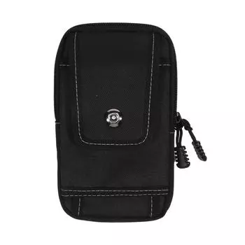 Универсальный походный чехол-пояс для мобильного телефона, сумка-кошелек для активного отдыха, кемпинга, поясная сумка, высокое качество, прочный Оксфорд, застежка-молния, поясная сумка чёрный