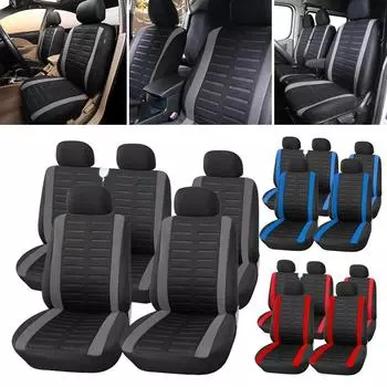 Универсальный полный комплект автомобильных сидений AUTOYOUTH, чехлы на автомобильные сиденья, опционально подходят для заднего ряда 2 + 1, защитный комплект автомобильных сидений для большинства автомобилей серый