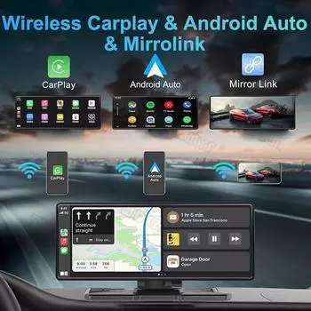 Универсальный портативный Carplay для автомобильного экрана, беспроводной экран Carplay, беспроводная автомобильная стереосистема с Carplay Android Auto, сенсорный экран автомобиля