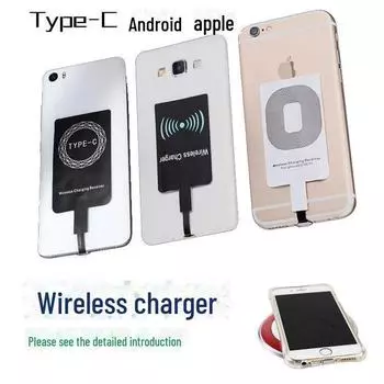 Универсальный приемник беспроводной зарядки Qi для Apple и Android(Совместимость с Type-C) apple