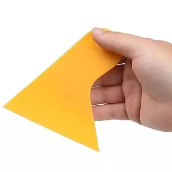 Универсальный прочный мини-утолщенный желтый скребок для обертывания автомобильной пленки, гладкий пластиковый автомобильный пластиковый скребок для обертывания One Size