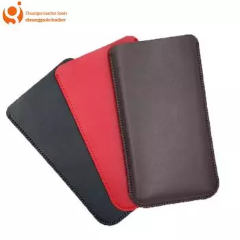 Универсальный простой кожаный чехол премиум-класса для телефонов Android и Apple. Обеспечьте стильную защиту вашего устройства. Universal темно-коричневого