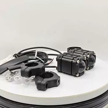 Универсальный прожектор для мотоцикла, фара дальнего света, три цвета, ATV, скутер, для вспомогательной лампы, аксессуары для противотуманных фар для мотоцикла