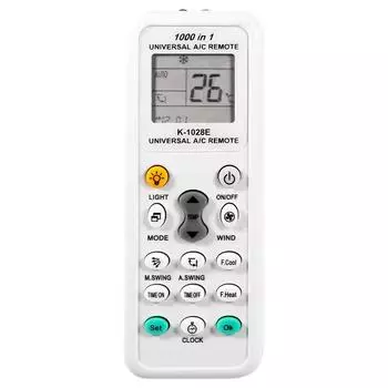 Универсальный пульт дистанционного управления 1000 в 1 K-1028E AC цифровой ЖК-дисплей для кондиционера белый