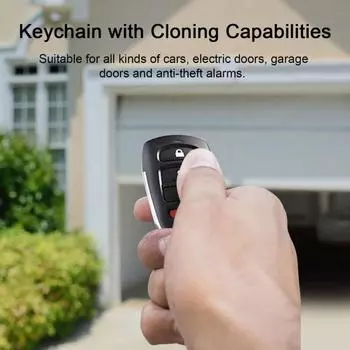 Универсальный пульт дистанционного управления для гаражных ворот, брелок 433 МГц, простой в использовании, со световым индикатором, замена пульта дистанционного управления для гаражных ворот чёрный