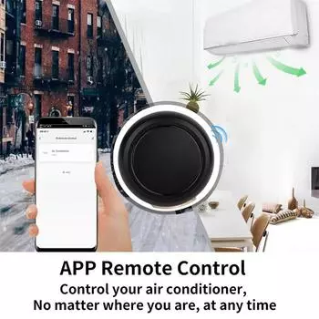 Универсальный пульт дистанционного управления Smart IR Инфракрасный пульт дистанционного управления Wi-Fi ИК-датчик Умный дом-концентратор ИК чёрный