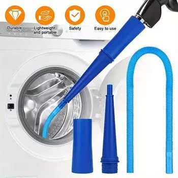 Универсальный пылесос для очистки вентиляционных отверстий, шланг для пылесоса, насадка для пылесоса, гибкая сушилка для удаления ворса с направляющей проволокой синий
